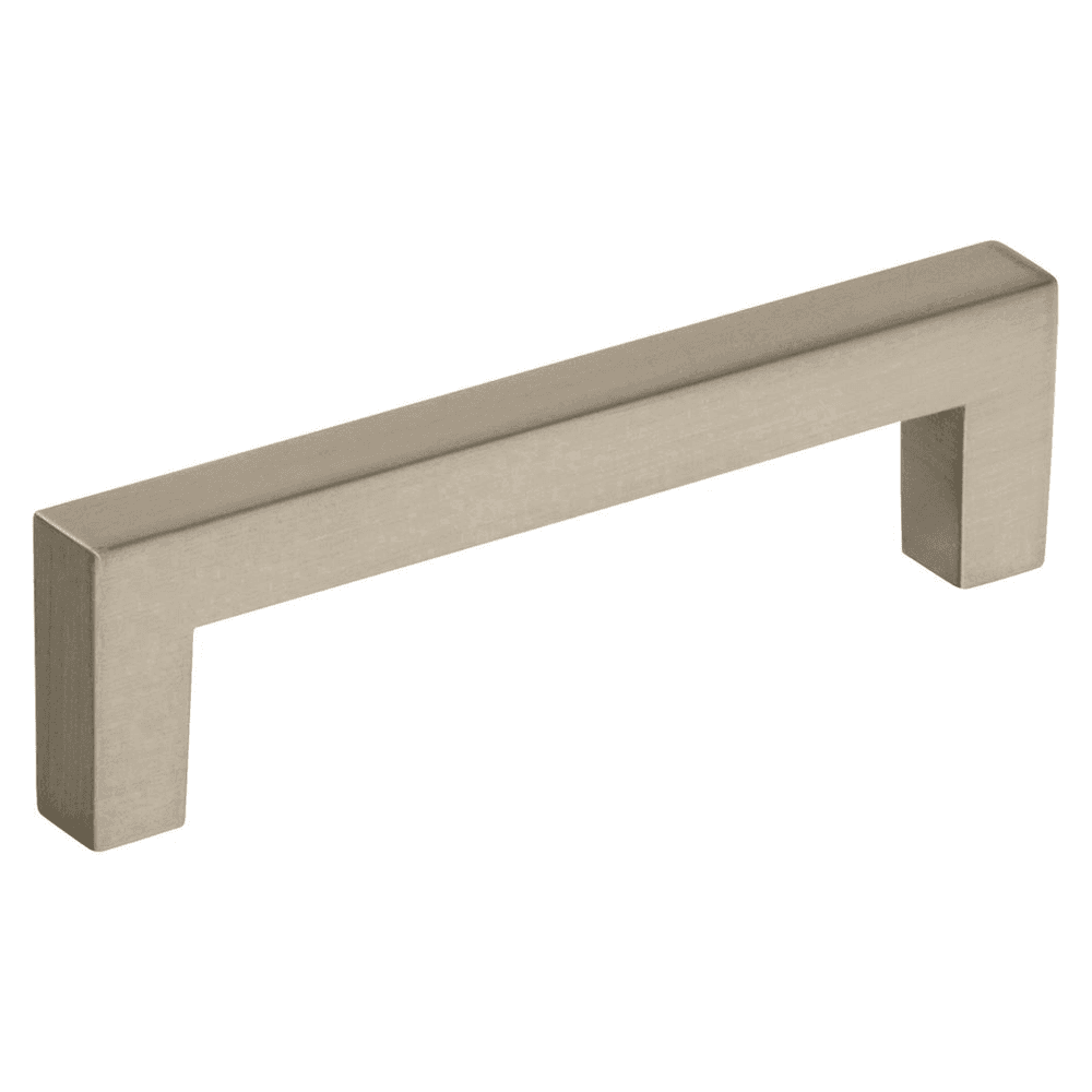 Amerock 96mm Monument Bar Pull in Satin Nickel on White Background