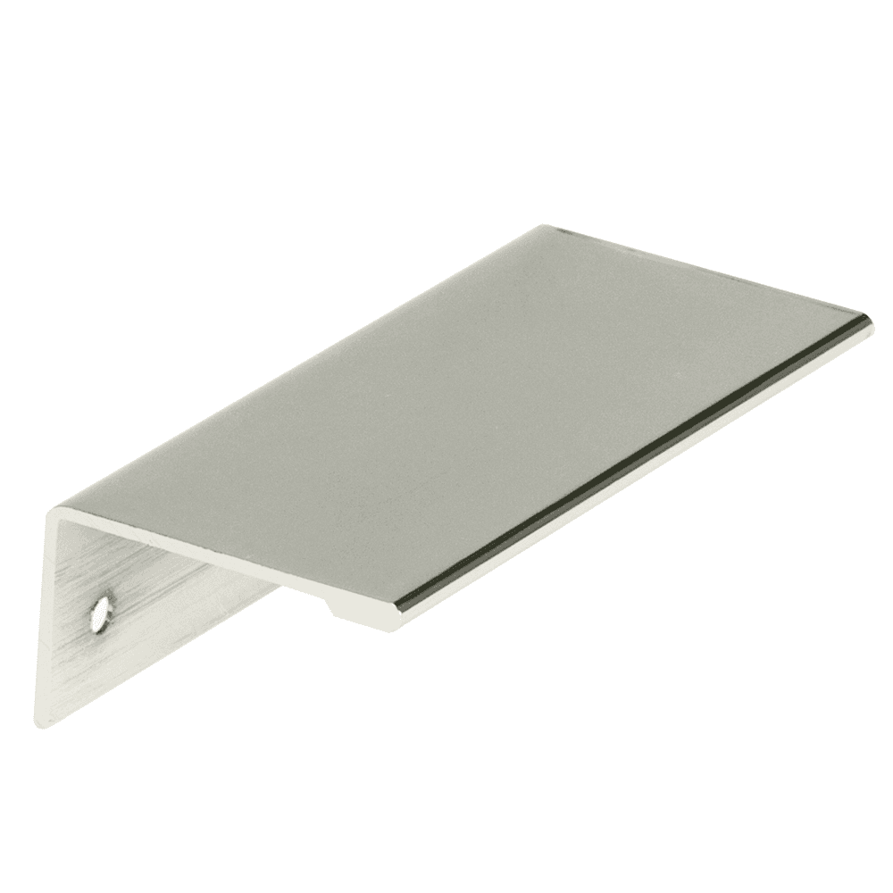 Amerock 3" Edge Finger Pull in Polished Nickel - Front View