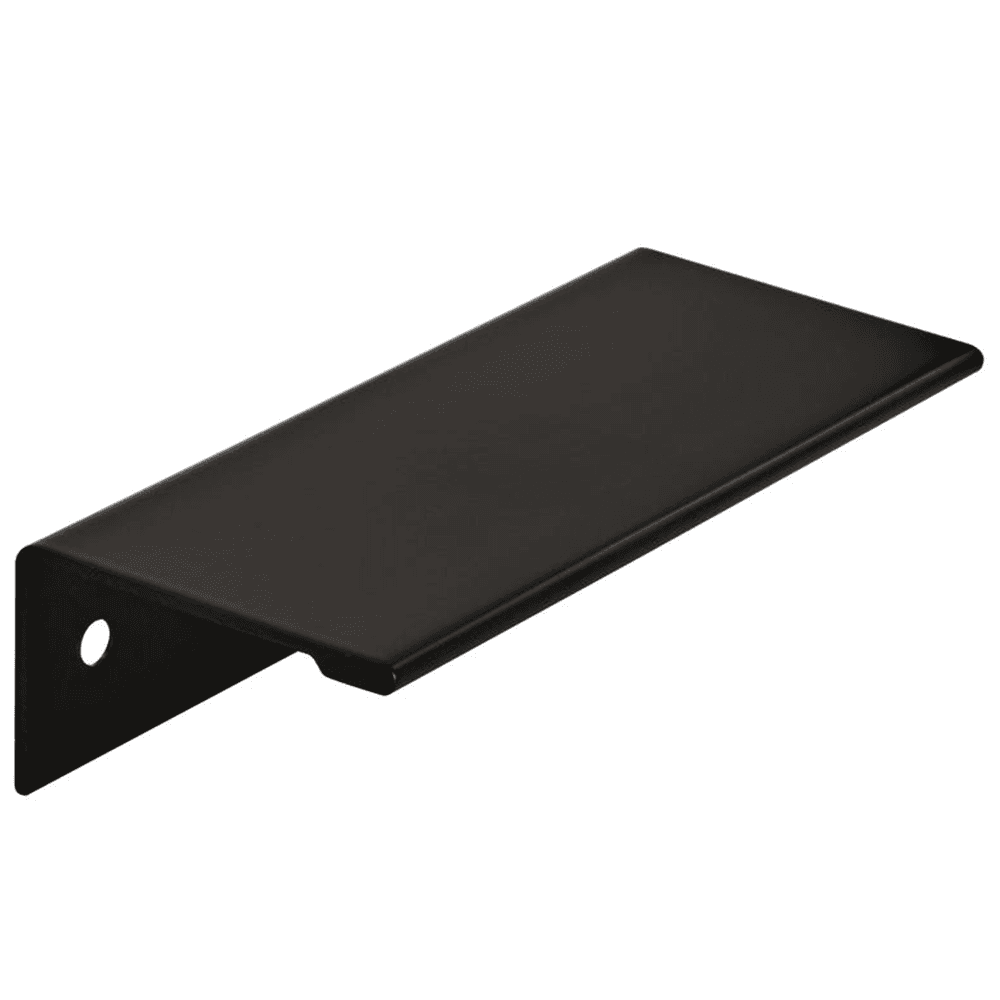 3-3/4" Edge Finger Pull, Flat Black - Amerock Hardware - Image 1