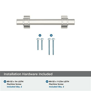 3" Davenport Cabinet Pull, Polished Nickel Alt 2 - Image
