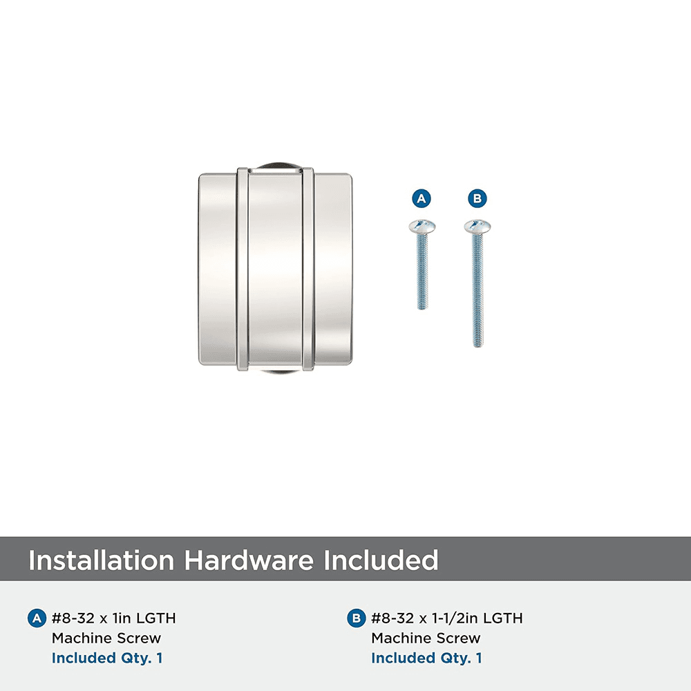 1-1/4" Davenport Cabinet Knob Polished Nickel Alt 3 - Image