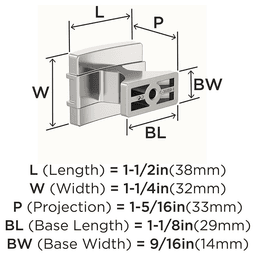 1-1/2" Davenport Cabinet Knob Polished Nickel Alt 2 - Image