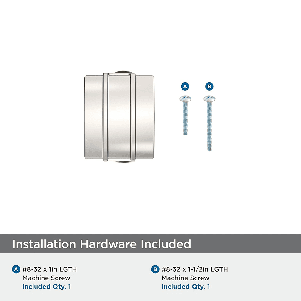 1-1/2" Davenport Cabinet Knob Polished Nickel Alt 3 - Image