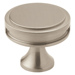 Amerock 1-3/8" Oberon Round Knob in Satin Nickel Finish - Front View