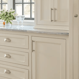 Amerock's Davenport collection features a distinctive graphic appeal, as seen in this Satin Nickel Handle Pull.