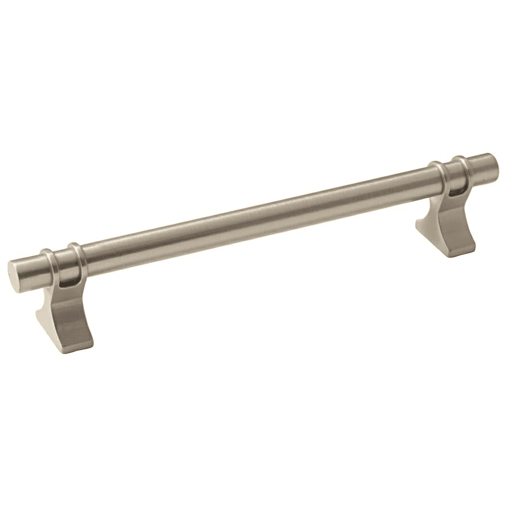 Amerock Davenport Bar Pull in Satin Nickel with 6-5/16" center-to-center spacing.