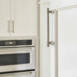 Sleek and stylish 7-13/16" length Davenport Bar Pull in Satin Nickel finish by Amerock.