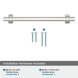 6-5/16" Davenport Cabinet Pull, Polished Nickel Alt 2 - Image