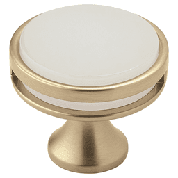 Amerock Oberon Acrylic Knob in Matte Black/Frosted Finish - Frosted Knob