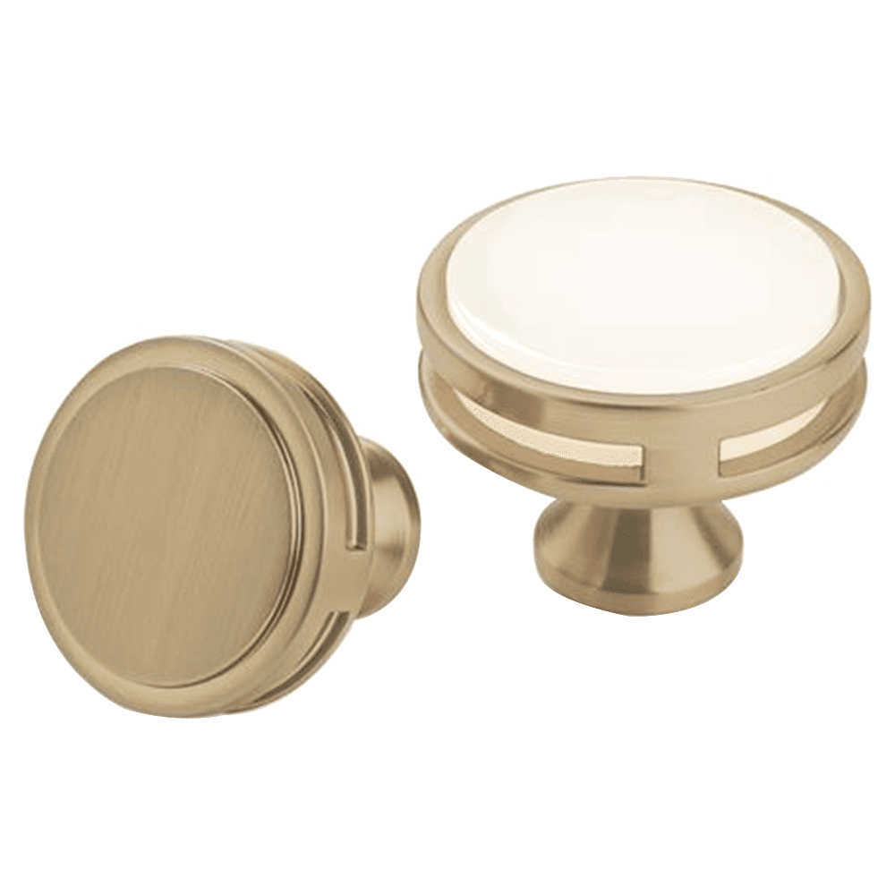 Amerock Oberon Acrylic Knob in Matte Black/Frosted Finish - Solid Knob