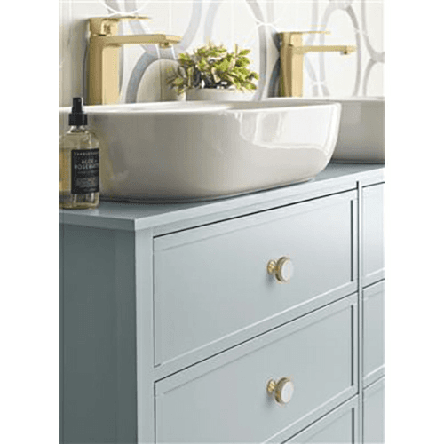 1-3/8" Oberon Acrylic Knob, Champagne Bronze/Frosted Acrylic Alt 1 - Image