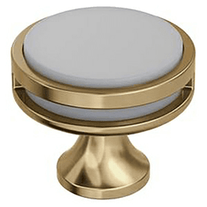 1-3/8" Oberon Acrylic Knob, Champagne Bronze/Frosted Acrylic Main - Image
