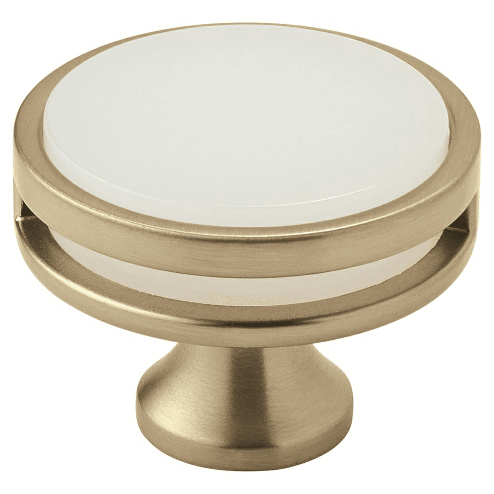 Close-up of Golden Champagne/Frosted Oberon Acrylic Knob