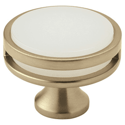 Close-up of Golden Champagne/Frosted Oberon Acrylic Knob