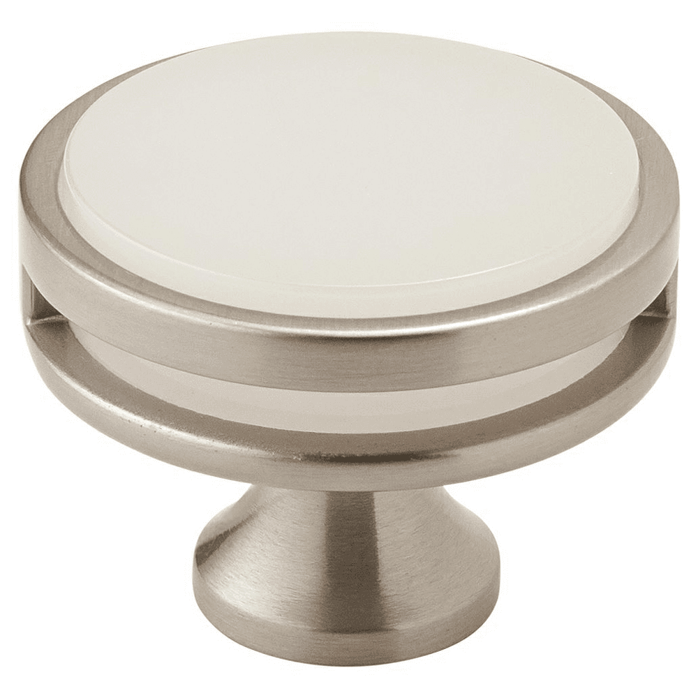 1-3/4" Diameter Satin Nickel Frosted Knob from Amerock