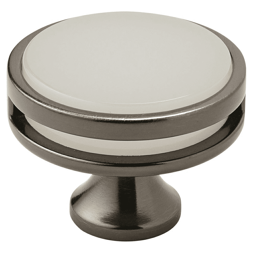 Amerock Oberon 1-3/4in Acrylic Knob in Gunmetal/Frosted