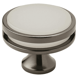 Amerock Oberon 1-3/4in Acrylic Knob in Gunmetal/Frosted