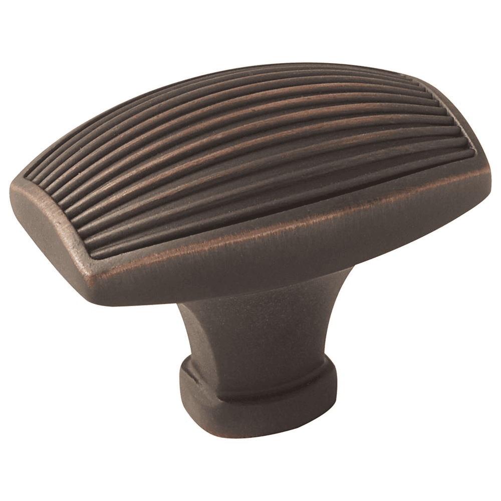 Amerock Sea Grass Collection Knob in Oil Rubbed Bronze Finish on Wooden Drawer