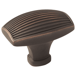 Amerock Sea Grass Collection Knob in Oil Rubbed Bronze Finish on Wooden Drawer
