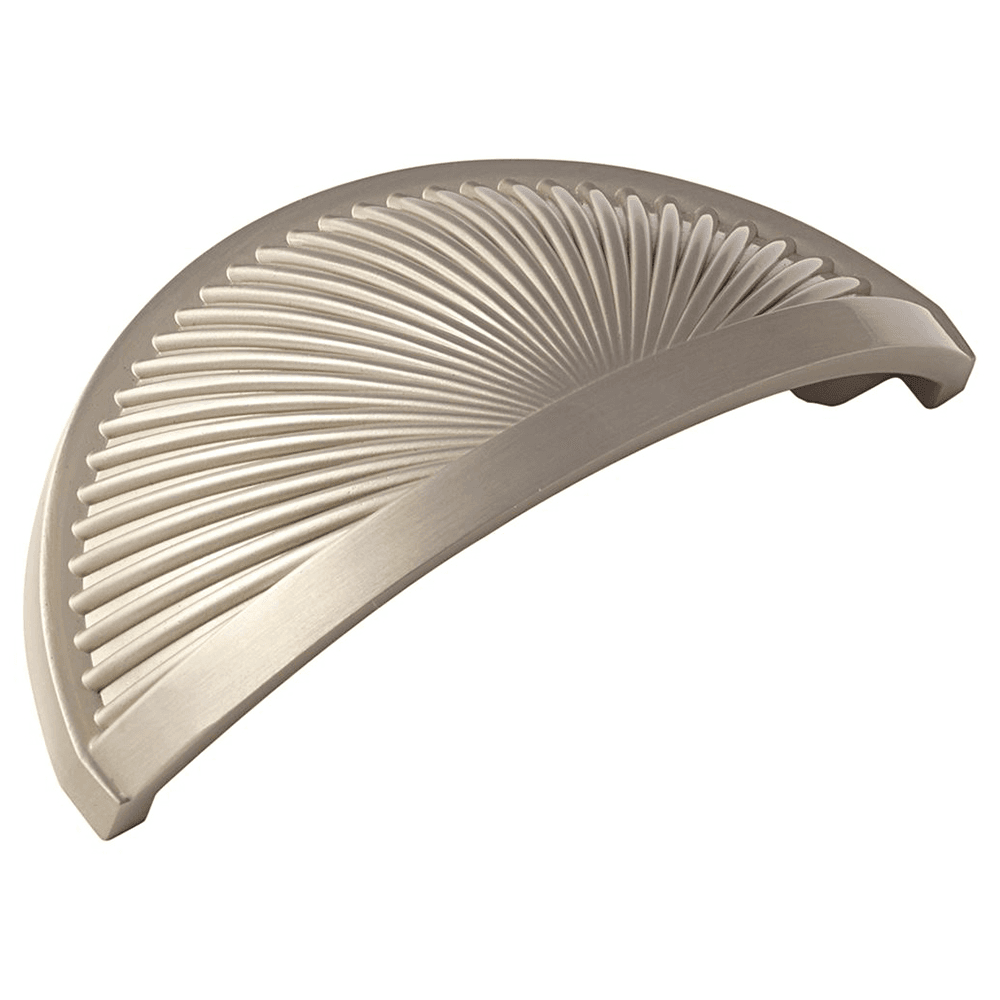 Amerock Sea Grass Cup Pull in Satin Nickel - 3" Center-to-Center