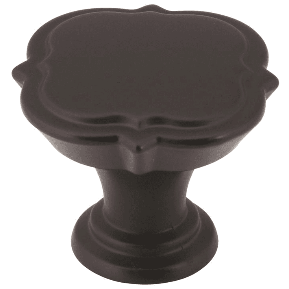 Amerock Grace Revitalize Square Knob in Black Bronze on Cabinet Door