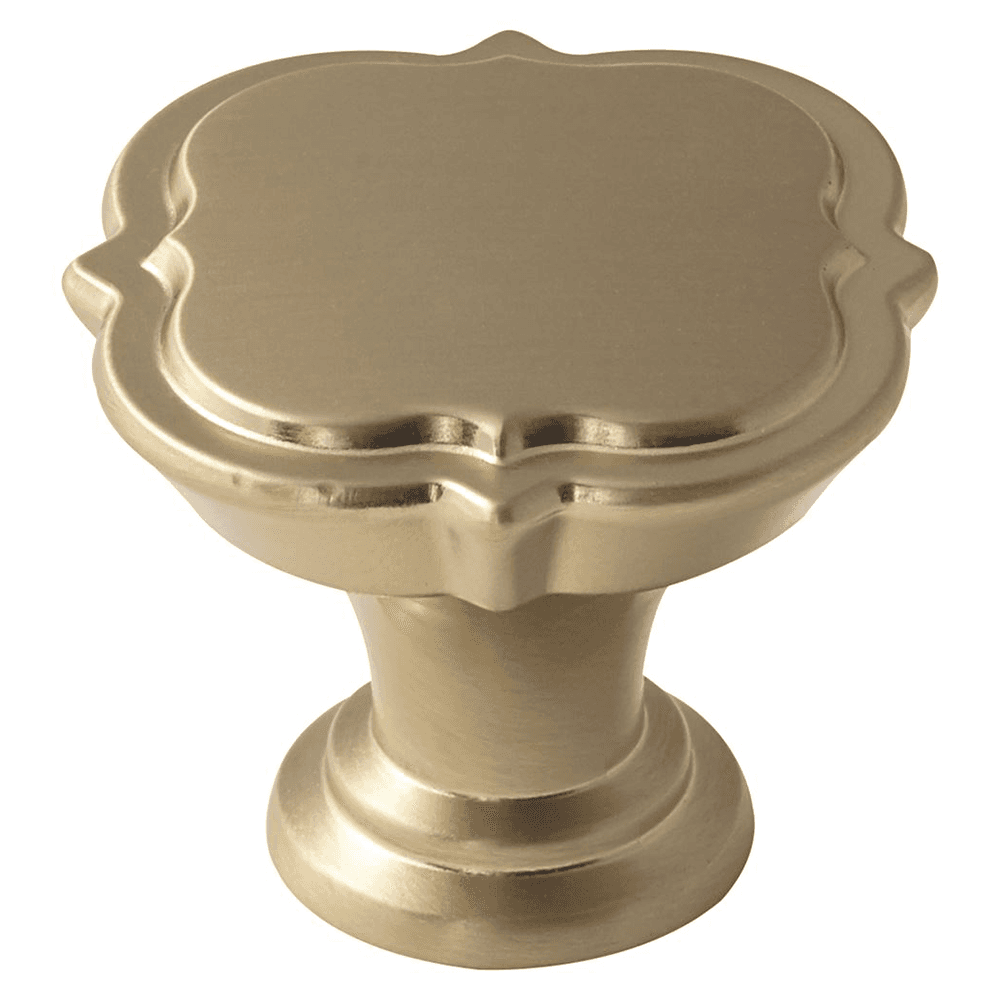 1-3/8" Square Knob with Golden Champagne Finish