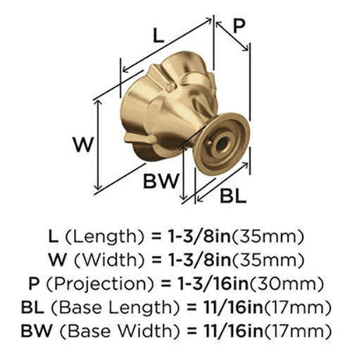 1-3/8" Grace Revitalize Cabinet Knob, Champagne Bronze Alt 3 - Image