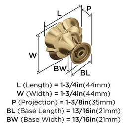 1-3/4" Grace Revitalize Cabinet Knob, Champagne Bronze Alt 3 - Image