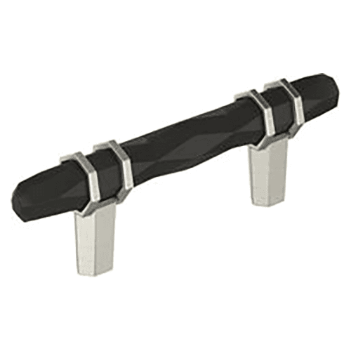 3" London Cabinet Pull, Black Bronze/Satin Nickel Main - Image