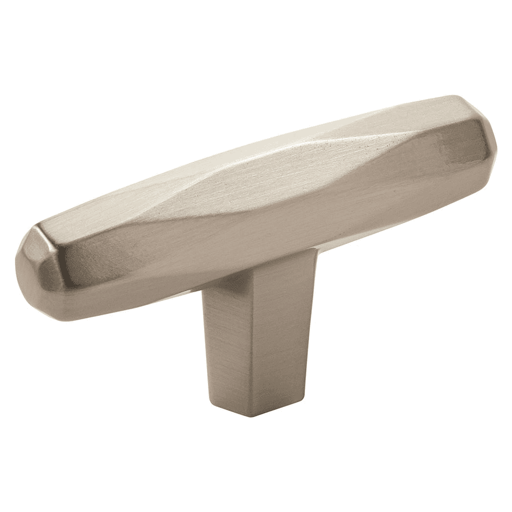 Amerock 2-1/2" St Vincent T-Knob, Satin Nickel - Side View