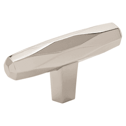 Amerock 2-1/2" St Vincent T-Knob in Polished Nickel on Cabinet Door
