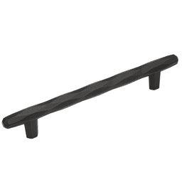 Amerock 6-5/16" St. Vincent T-Bar Pull in Black Bronze on a kitchen cabinet.