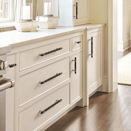 Marble black/satin nickel finish T-knob by Amerock