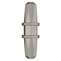 2-1/2" London T-Knob, Satin Nickel/Black Chrome Alt 1 - Image