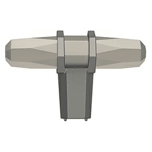 2-1/2" London T-Knob, Satin Nickel/Black Chrome Alt 2 - Image