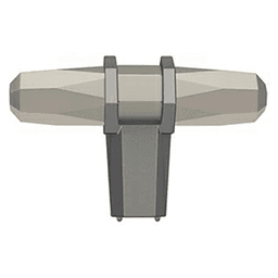 2-1/2" London T-Knob, Satin Nickel/Black Chrome Alt 2 - Image