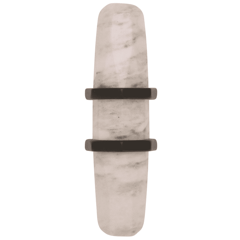 Amerock Carrione T-handle Knob with Marble White/Satin Nickel finish