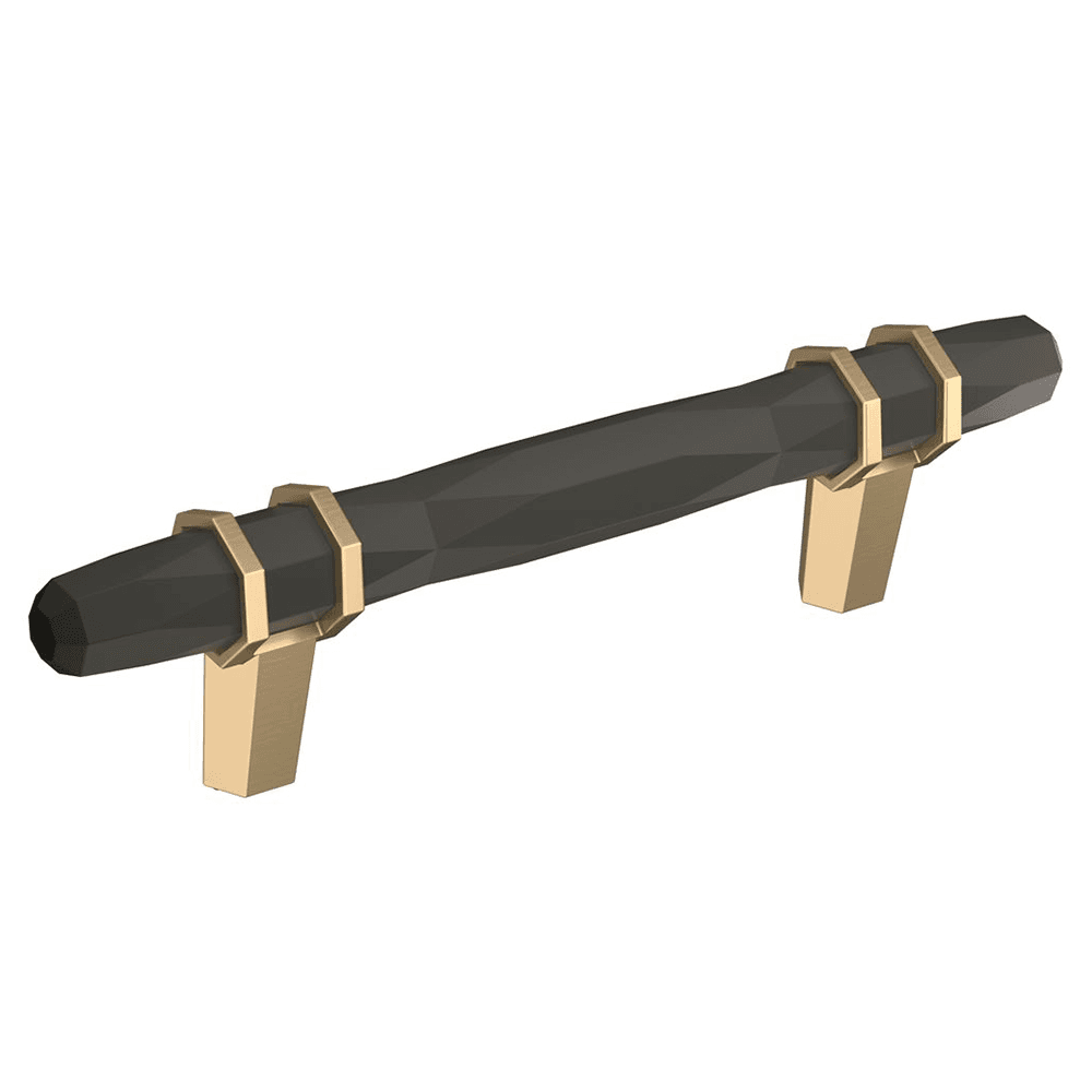 96mm Center-to-Center Pull by Amerock with Faceted Forms