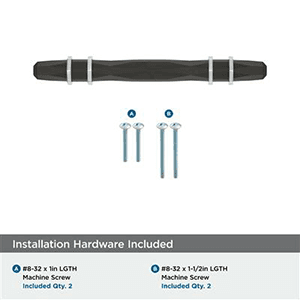3-3/4" London Cabinet Pull, Black Bronze/Polished Nickel, 6-5/16" Length Alt 2 - Image