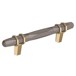 Amerock London Cabinet Pull in Black Chrome/Golden Champagne