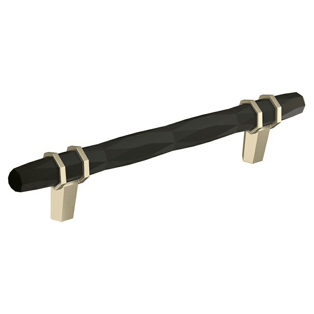 5-1/16" London Cabinet Pull, Black Bronze/Golden Champagne Main - Image
