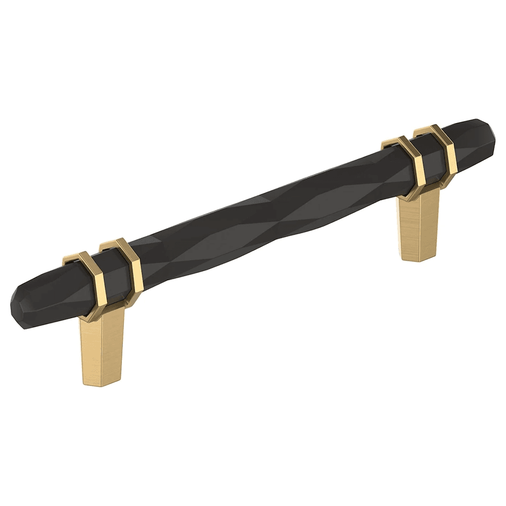 5-1/16" London Cabinet Pull, Black Bronze/Champagne Bronze Main - Image