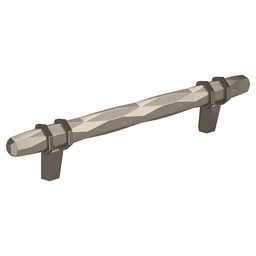 128mm Center-to-Center Pull in Satin Nickel/Black Chrome
