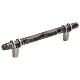 128mm Center-to-Center Pull in Marble Black/Satin Nickel