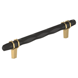 6-5/16" London Cabinet Pull, Black Bronze/Champagne Bronze Main - Image