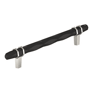 6-5/16" London Cabinet Pull, Black Bronze/Polished Nickel Main - Image