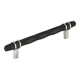 6-5/16" London Cabinet Pull, Black Bronze/Polished Nickel Main - Image