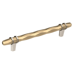 6-5/16" Carrione&trade; Bar Pull in Golden Champagne/Polished Chrome finish by Amerock