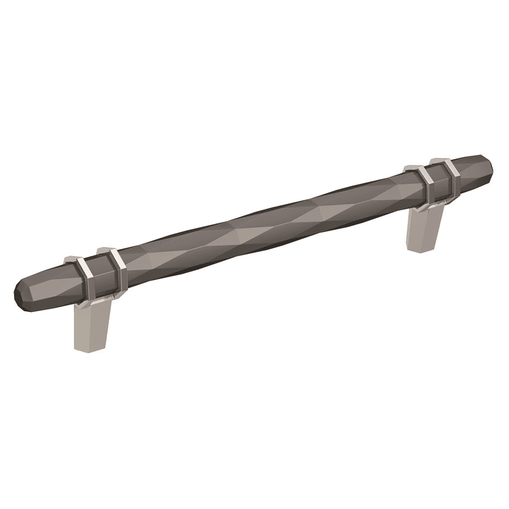Amerock's 6-5/16" Carrione Bar Pull in Black Chrome/Polished Chrome finish with superior quality