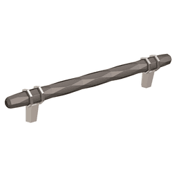 Amerock's 6-5/16" Carrione Bar Pull in Black Chrome/Polished Chrome finish with superior quality